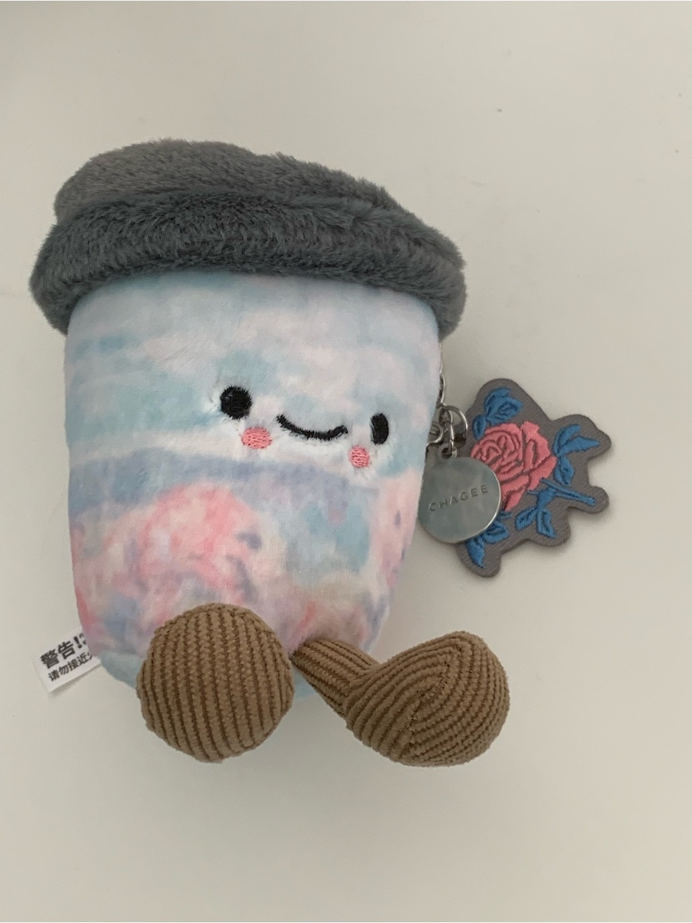 Chagee Plush Keychain China Exclusive Pendant Toy Blind Box - Blue Among Roses